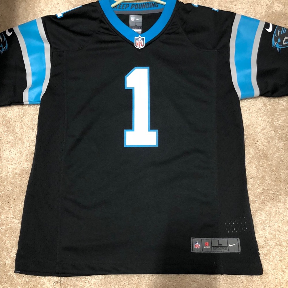 NWOT Cam Newton Panther Jersey Large